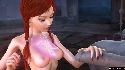 Massive sborrata su un seno di elfo in un gioco di sesso nudo